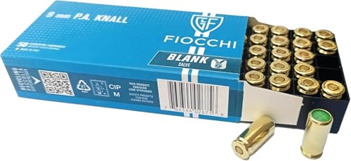 FIOCCHI Cartucce a Salve Calibro 9mm PAK (50 pezzi)