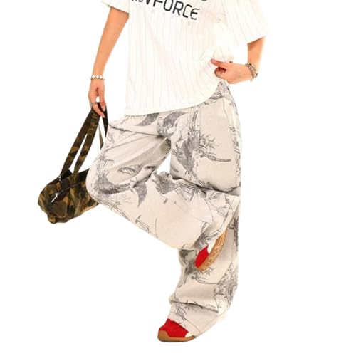 Baggy Jeans Men Washed Graphic Baggy Barrel Jeans Men Design Loose Fit Wide Leg Streetwear for Skater Denim Pants4