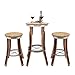 Central Coast Creations High Pub Set Swivel Top Stools - Wine Barrel Handcrafted Wine Barrel Furniture (Stools with Backrest)