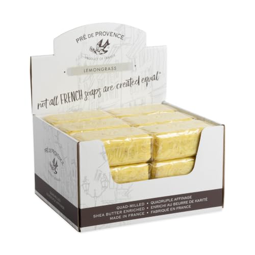 Image of Pre de Provence Artisanal Soap Bar, Natural French Skincare, Enriched with Organic Shea Butter, Quad Milled for Rich, Smooth & Moisturizing Lather, Lemongrass, 5.3 Ounce