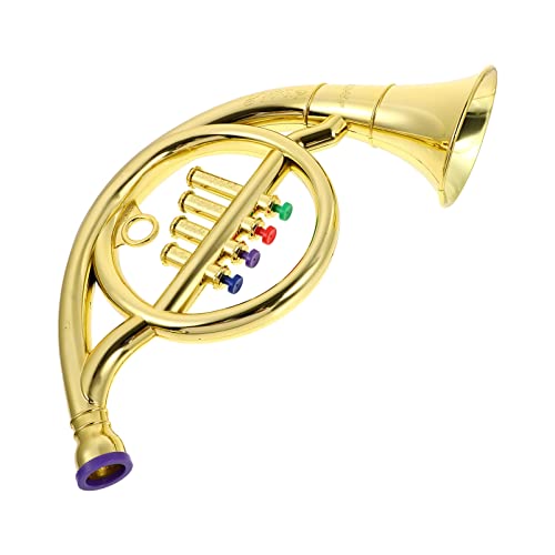 ibasenice 1Pc Simulated French Horn for Realistic Musical Instrument Prop for Performance and Educational Play Safe and Horn Model for Boys