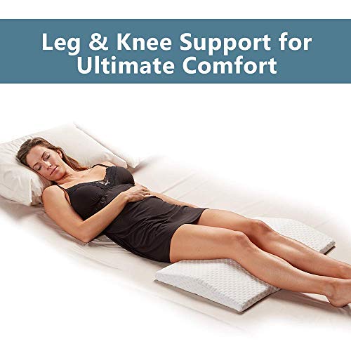 Comfilife Lumbar Support Pillow For Sleeping Memory Foam Pillow For Back Pain Relief – Side, Back And Stomach Sleepers– Triangle Wedge Bolster Pillow – Bed Rest Pillow (White, Standard) #TOP5