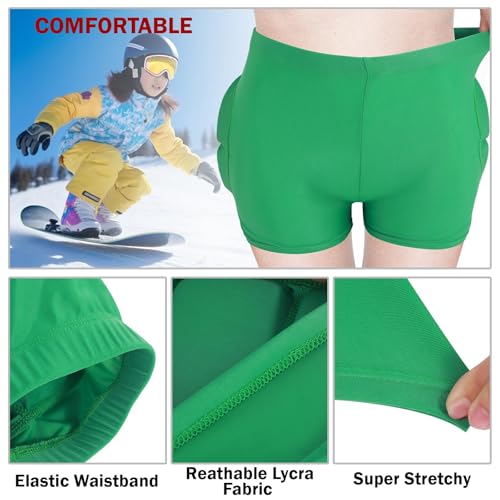 Kids Butt & Hip Padded Shorts for Skating,Youth Hip Protection Pads Figure Skating Shorts Crash Butt Pads for Tailbone & Butt (Blue, X-Small) by WEWAYSTEP - Image 3
