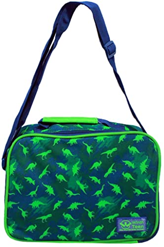 Mochila Bolsa Reforçada Escolar Infantil Menino Dinossauro Rodinha Costas Lancheira Estojo