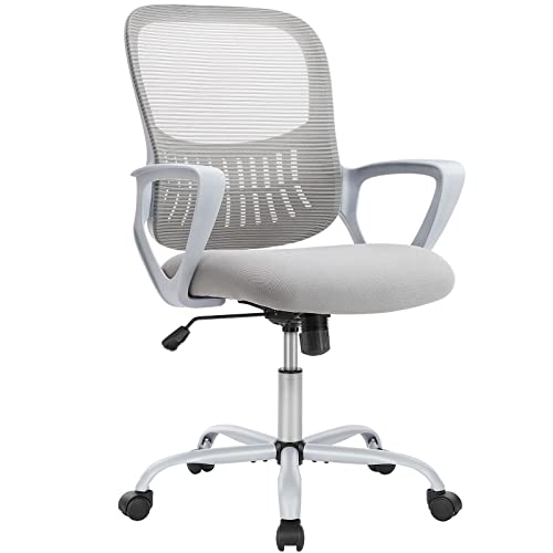 Office Chair, Mid Back Computer Ergonomic Mesh Desk with...
