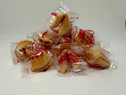 Baily 100 Fortune Cookies Individually Wrapped For Freshness, Bulk Fortune Cookies, Typical Chinese Fortune Cookie With A Note Of Vanilla Flavor For Good Luck And Fun Predictions #TOP2