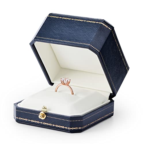 Oirlv Åttkantig ringlåda presentförpackning för förlovningssmycken