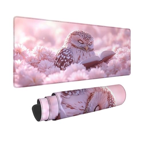 Tapis de souris grand format rose pour décorer le bureau de gamer
