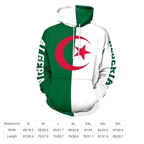 Sweat avec badge drapeau de l'Algérie imprimé tendance - 6