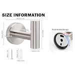 Livabber Bathroom Towel Hooks, 304 Stainless Steel Robe Shower Hooks Wall Mounted, Heavy Duty Towel Hangers for Bathroom Kitchen Bedroom (4 Pack, Brushed Nickel) - Image 2