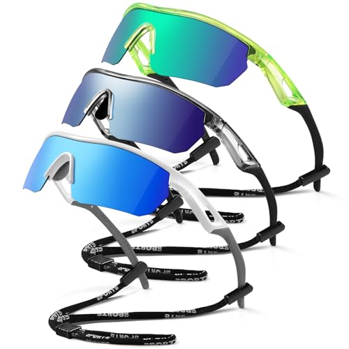 Image of Kids Sunglasses Youth Baseball Sunglasses for Boys Girls 3-12 Polarized Softball Sports Goggles UV Protection