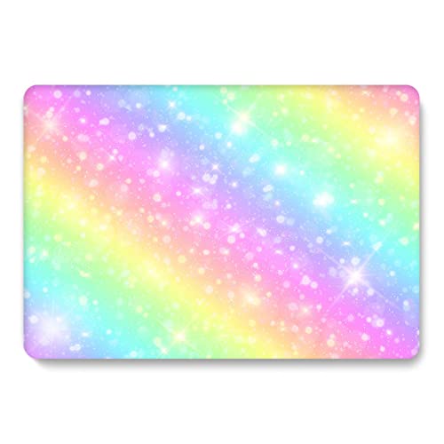 Carcasa MacBook Air M1 13 pulgadas JZ Rainbow Aurora rígida A2337 con protector 3