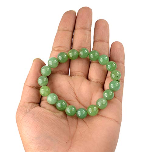 Image of Reiki Crystal Products Certified Natural Crystal Stone Round 10 mm Beads Bracelet for Men & Women | Reiki Charged Gemstone Jewellery Bracelet | Multiple Stone Variants Available