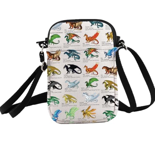 PXTIDY Dragon Novel Characters Crossbody Bag Clay Sunny Glory Tsunami Starflight Blue Sundew Snowfall Dragon Lover Gift