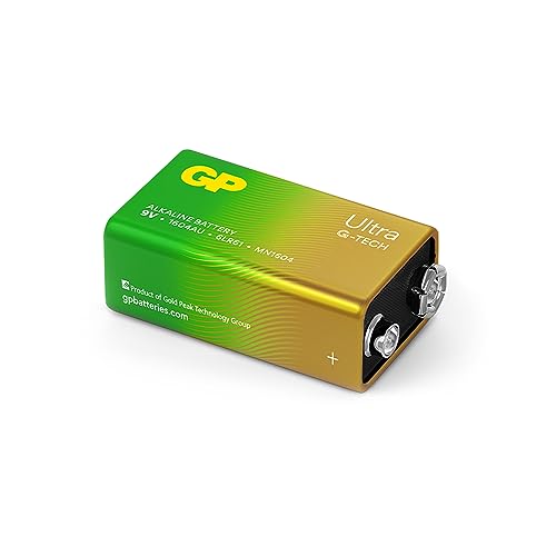 9V Battery GP Alkaline Ultra 9V Pack of 1