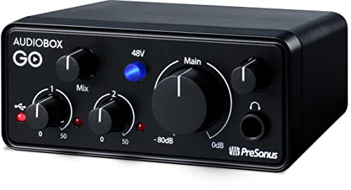 Presonus Audiobox Go Audio Interface Bundle With Xlr Cable, Usb-C Adaptor, And Polishing Cloth #TOP3