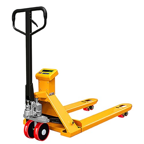 Pallet Jack eléctrico de alta resistencia, elevador hidráulico de palés, batería de litio recargable integrada, marco de acero al manganeso, 62 x 27 pulgadas, camión de paleta de almacén