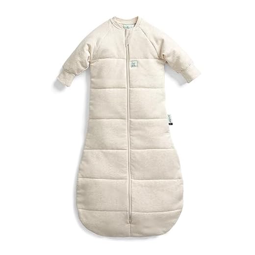 ergoPouch 3.5 Tog Jersey Sleeping Bag - Organic Cotton Baby Sleeping Bag, Made of Soft & Breathable Material (Oatmeal Marle, 8-24 months)