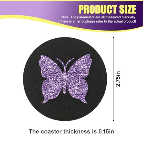 YoRise 2PCS Portavasos Mariposa para Carro Antideslizante miniatura 2