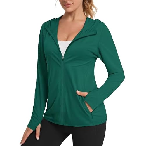 TACVASEN Women's Sun Hoodies Lightweight Jacket for Women Zip Up UPF 50+ UV Shirt Long Sleeves