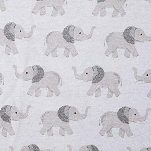 Image of Hudson Baby Unisex Baby Cotton Fitted Crib Sheet, Gray Elephant, One Size