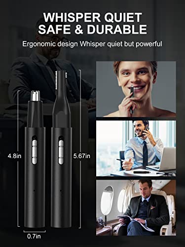 Nose Hair Trimmer For Men, Rechargeable Ear And Nose Hair Trimmer For Men And Women, 2023 Professional Painless Eyebrow & Facial Hair Trimmer With Powerful Motor And Dual-Edge Blades Easy Cleansing #TOP4