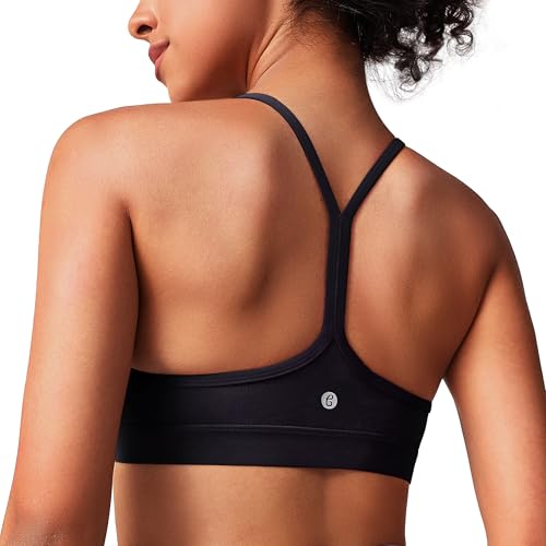 Image of BAYDI Clouduxi Y Back Sports Bra for Women - Padded Racerback Spaghetti Strap Low Impact Workout Yoga Bra, A-C Cups