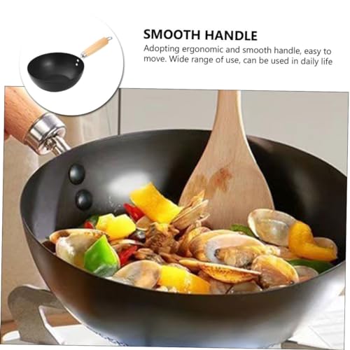 Wok pequeño antiadherente de fondo plano de hierro miniatura 7
