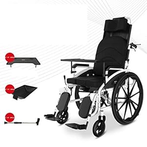 Hyy Yy Rolstoel vouwen, lichtgewicht rolstoel met eettafel, Multi-Purpose for gehandicapten in Trolley, zelfrijdende…