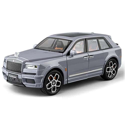 HTLNUZD 1/20 Scale Diecast Metal Alloy Model Car with Simulation Sound & Light - for Rolls Royce SUV Cullinan, Premium Collectible & Gift (Gray)