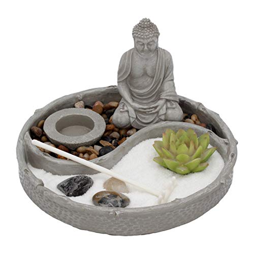 Nemesis Now 21.5cm Figurine Garden of Tranquility-Figura Decorativa (21,5 cm), Gris, Talla única