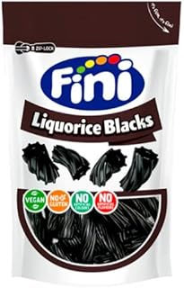 Finii spanish Candy -(Rotella Licorice Gummies) Black Liquorice Blacks 180g