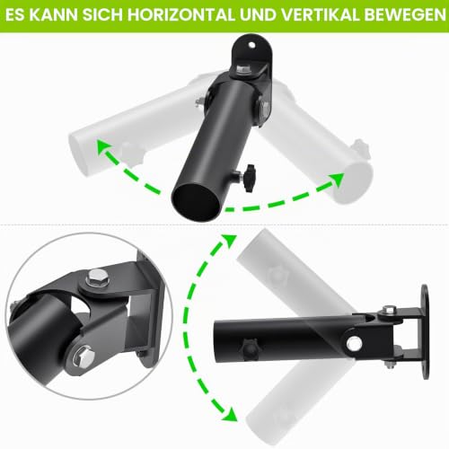 Kipika Gym Organizer-Set – Wandmontiertes 4 Heringe, Hantelscheiben-Aufbewahrungsregal (2 Stück), Langhantel-Aufbewahrungsregal mit T-Stange, Landminen-Plattform-Befestigung – langlebige