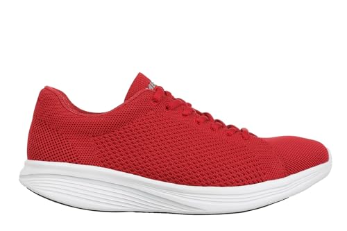 MBT Sora Lace UP Zapatillas de Deporte para Mujer Estilo Moderno. Deportivas Caminar Anatómicas y Cómodas. Calzado Fisiológico Confort y Estabilidad con Suela Curva. Sneakers con Cordones. Color Rojo