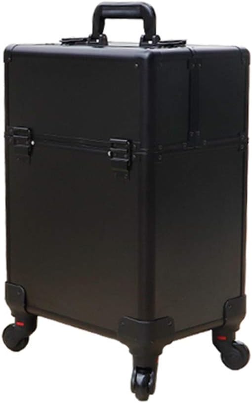 Professional Cosmetic Case Trolley Aluminum Alloy Large-Capacity Multi-Layer Vanity Case Nail Box Beauty Salon Storage Box (Ordinarywheel)