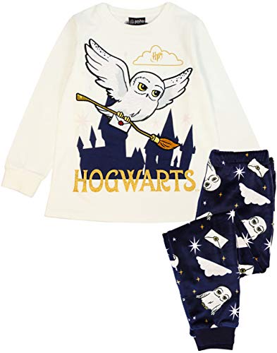 Harry Potter Pajamas Girls Hedwig Long Sleeve T-Shirt & Fleece Trousers PJ Set2