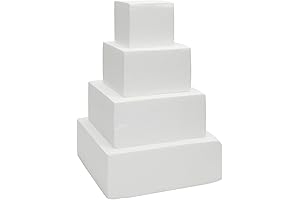 Bright Creations Styrofoam Square Cake Dummies for Decorating and Stunning Wedding Displays