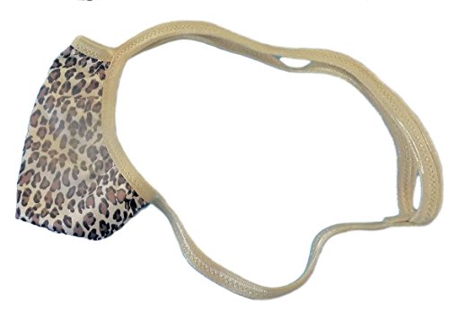 Men's Micro Cut G String Thong Satin Leopard