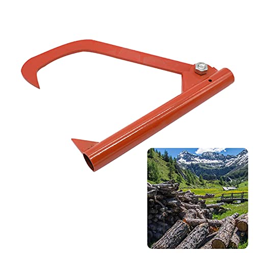 GEZICHTA Home Logging Cant Hook, Log Lifter Hook, Durable Log Peavy Patio Roller Tool Felling Lever Log Roller Tool for Felling and Logging(Orange)