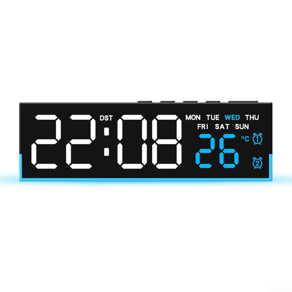 Orologio Digitale da Parete con Grande Display 27 cm OM 3520 D Bianco