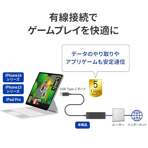 GOPPA GP-CR455GH/S 5Gbps有線LANアダプター Type-C to RJ45 の商品画像 2