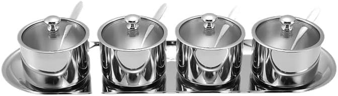 Stainless Steel Seasoning Box Set Home Kitchen Jar Combination Storage Bottle