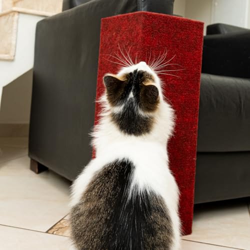 Arranhador de Canto para Gatos em Madeira e Carpete - Protetor Resistente para Sofás, Móveis e Cama