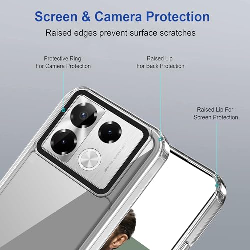 Image of Zapcase Back Case Cover for Infinix Note 40 Pro Plus 5G | Compatible for Infinix Note 40 Pro Plus 5G Back Cover | Case Cover with Camera Protection | (TPU + PC | Transparent)