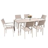 ✔ PORTATA E AFFIDABILITÀ Tavolo con portata fino a 100 kg e sedie fino a 150 kg: sicurezza e solidità per un utilizzo quotidiano.DESIGN MODERNO PER OGNI SPAZIO OUTDOOR Linee pulite e colore grigio scuro versatile: si integra facilmente in qualsiasi contesto esterno, dal moderno al classico.