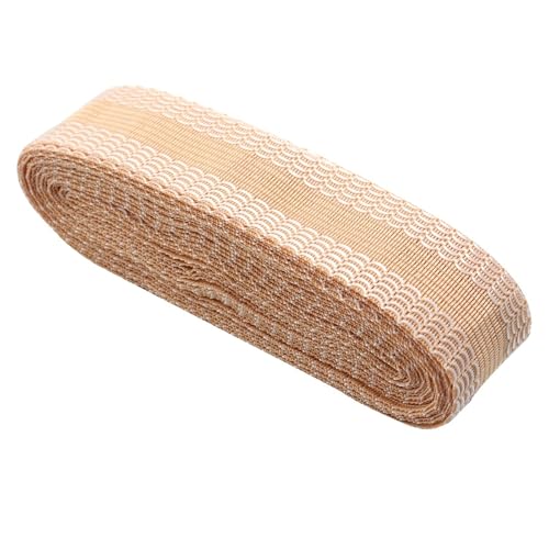 ZUGLQYSX Cinta adhesiva de 5 yardas for dobladillos pantalones, ideal for acortar, reparar jeans y hacer manualidades con tela(Beige)