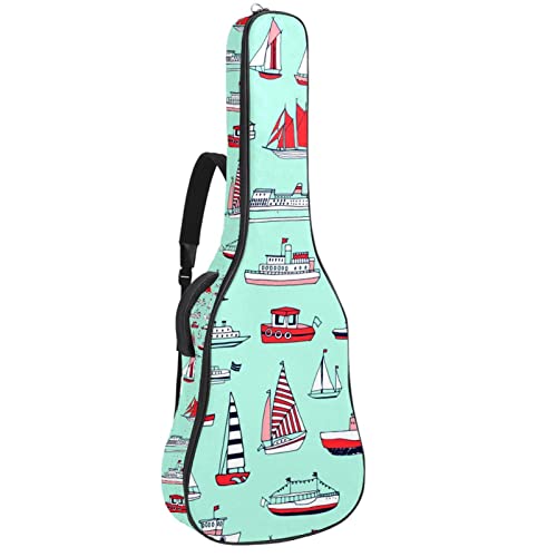 Étui rembourré pour guitare en tissu Oxford imperméable avec bandoulière réglable - Les Beatles, Paul McCartney, John Lennon, RIngo Starr, George Harrison Étui rembourré pour guitare en tissu Oxford imperméable avec bandoulière réglable