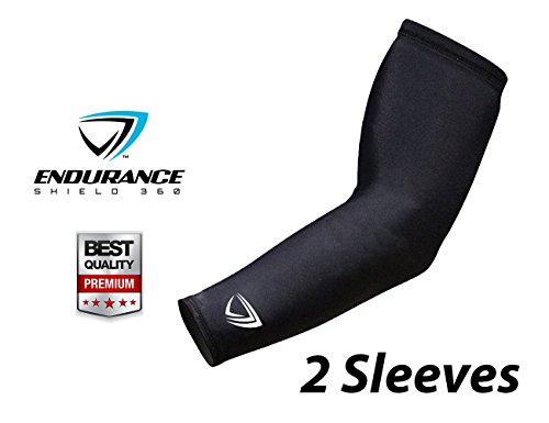 Endurance Shield 360 Compression Arm Sleeve (2 pcs) - Medium - Black