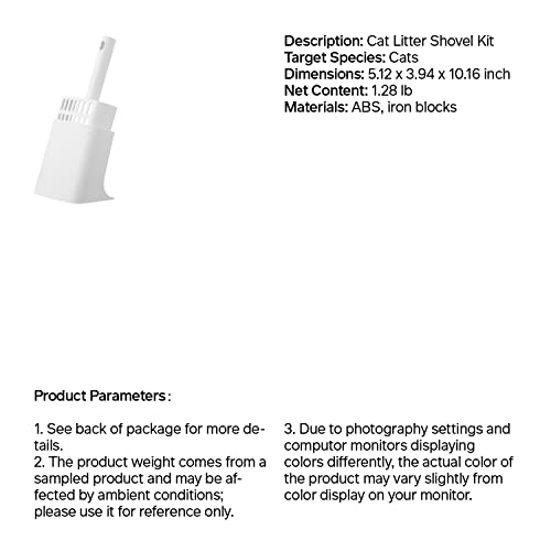 Pidan Cat Litter Scoop With Stand Cat Scooper With Holder And Caddy Solid And Durable Eco-Friendly Material, Easy To Clean Ergonomic Design #TOP6