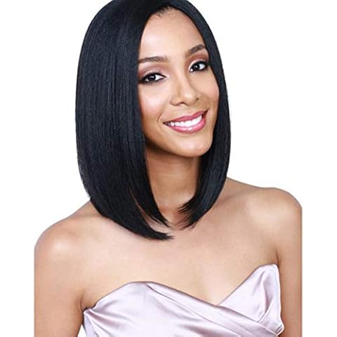 MINGSI Women’S Wigs, Black Half-Length, Shoulder-Length, Short Hair, Suitable for Daily Dressing, Various Dates and Parties Cover